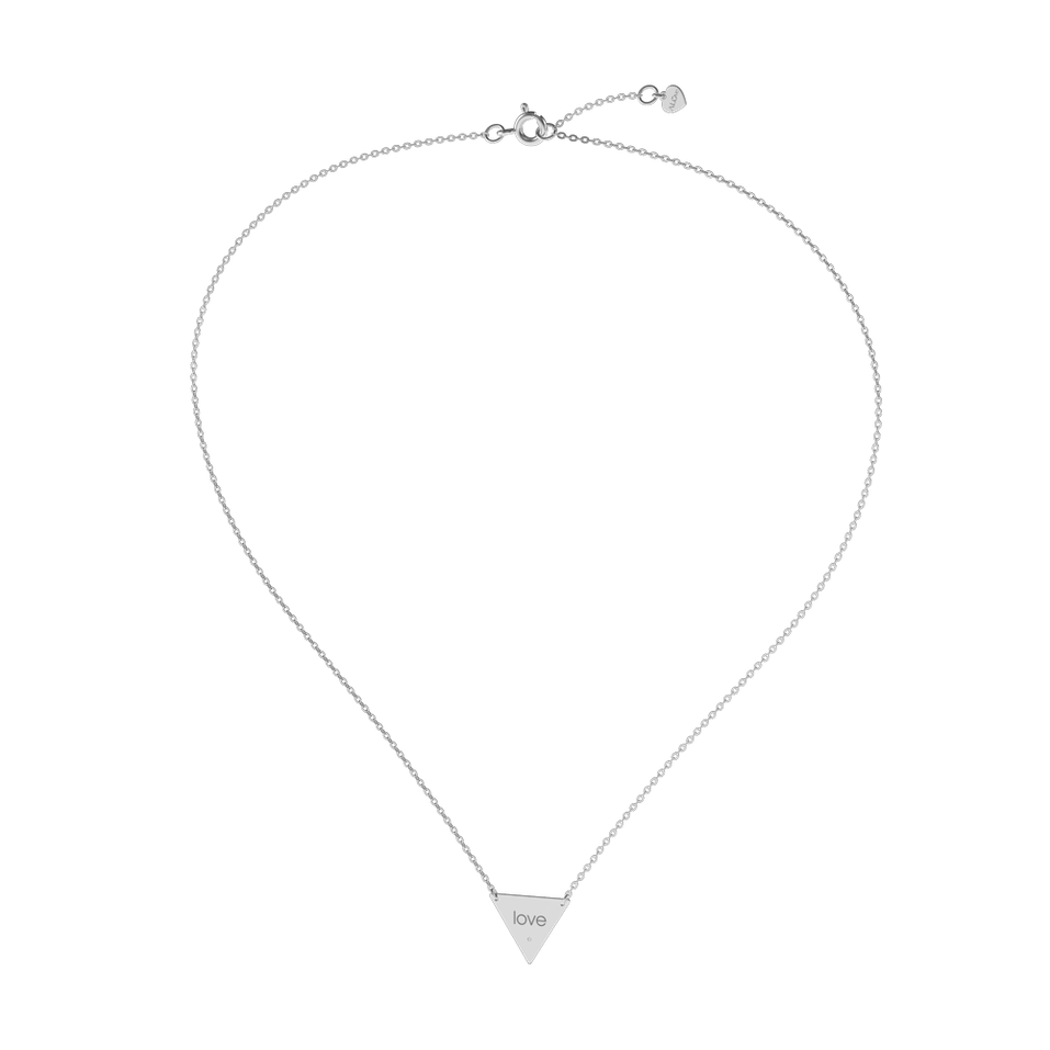 Diamond necklace Triangle Love