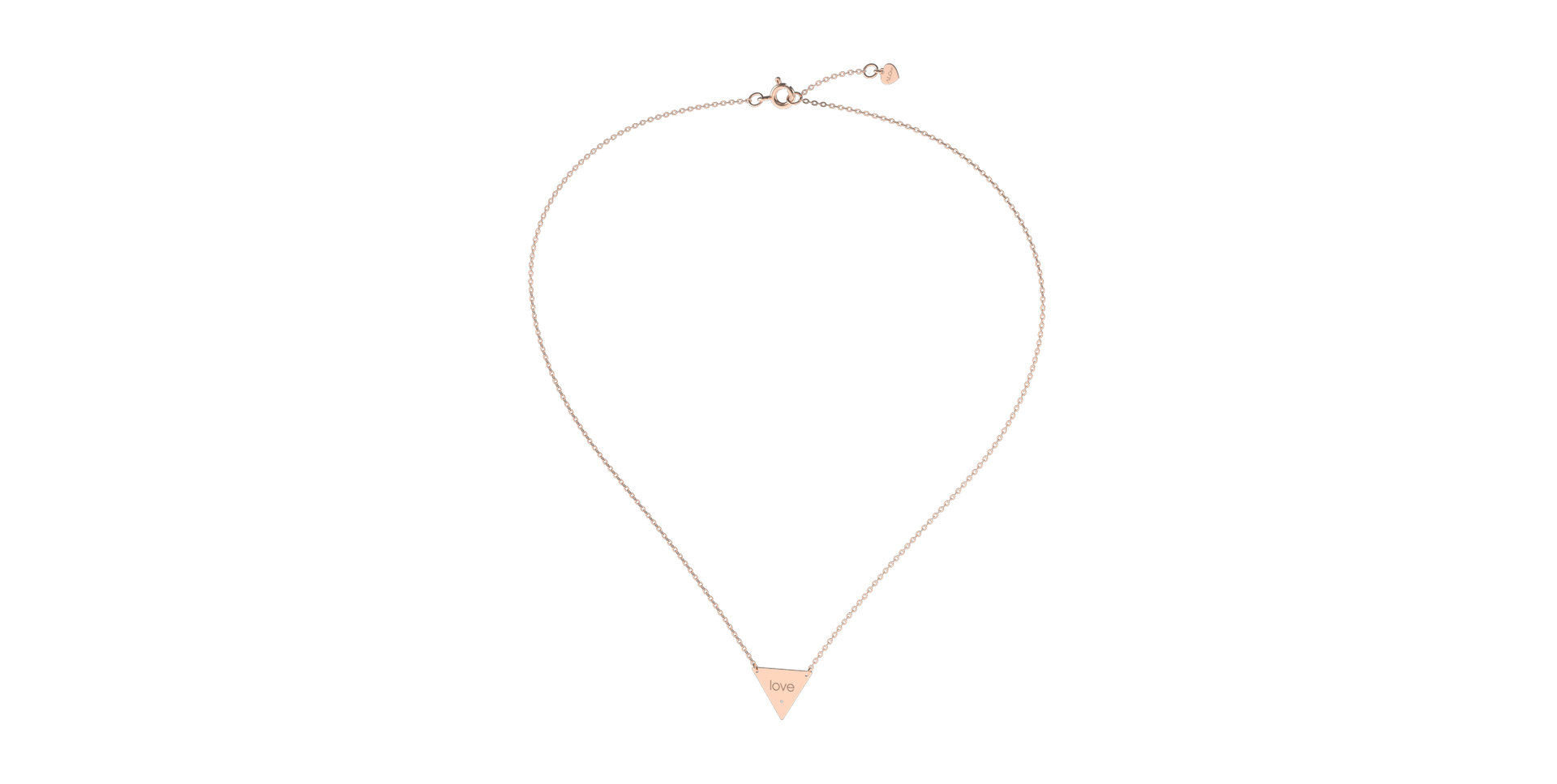Diamond necklace Triangle Love