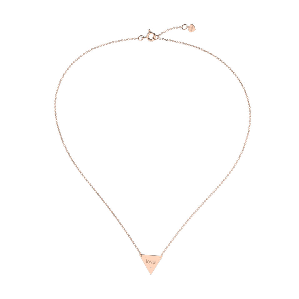 Diamond necklace Triangle Love