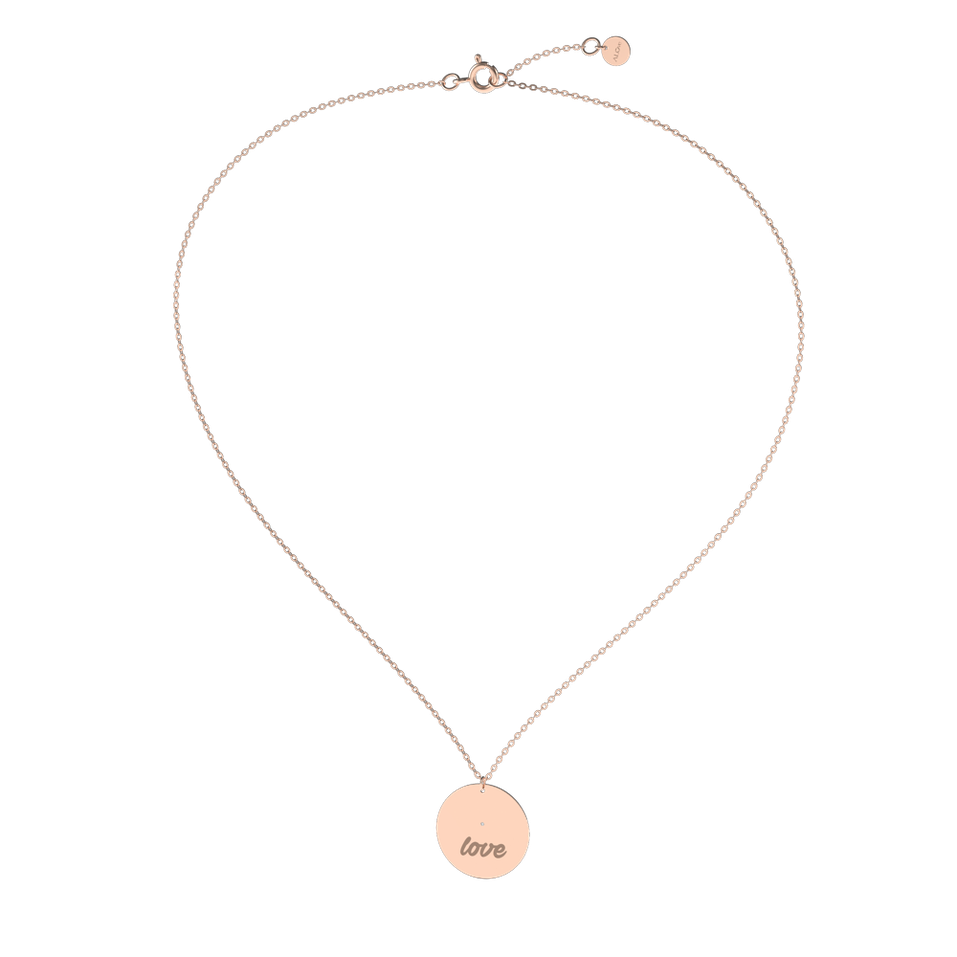 Diamond necklace Oval Love