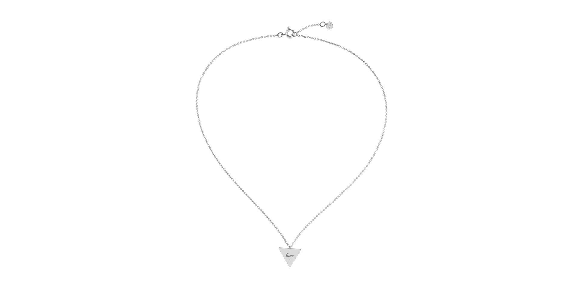 Diamond necklace Love Triangle