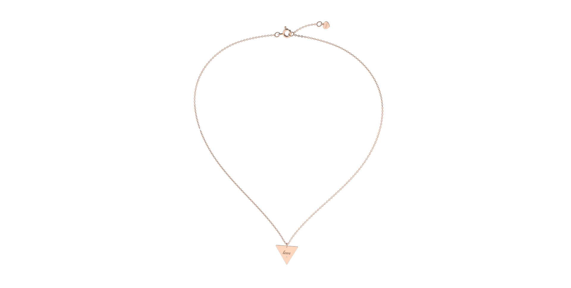 Diamond necklace Love Triangle
