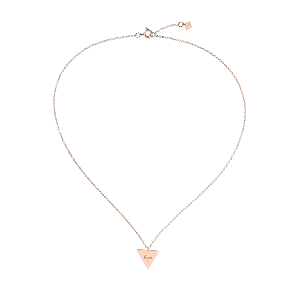 Diamond necklace Love Triangle