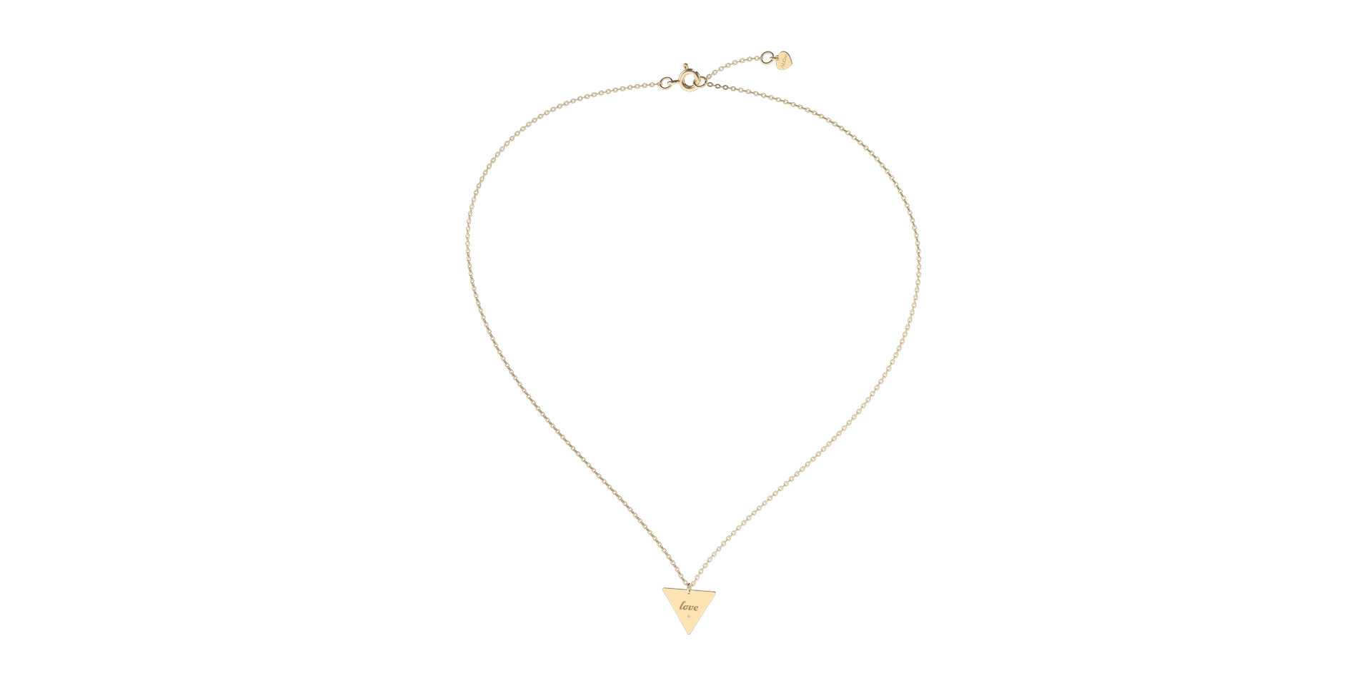 Diamond necklace Love Triangle