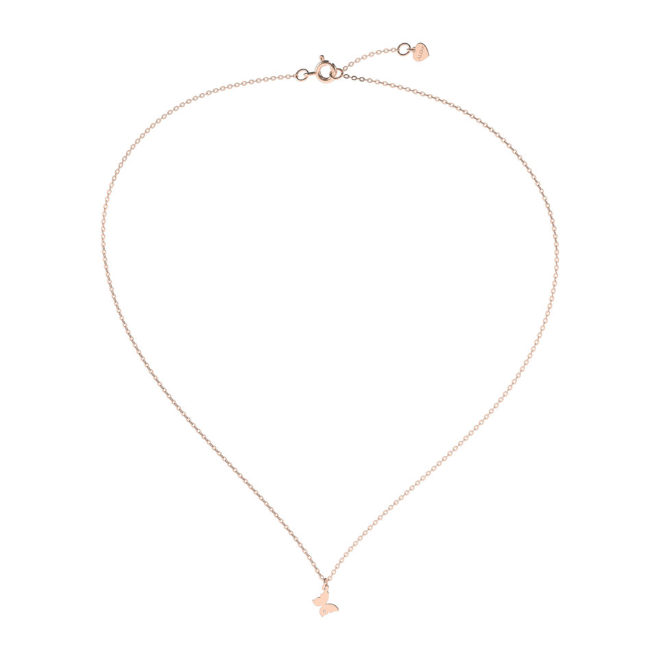 Diamond necklace Lovely Butterfly