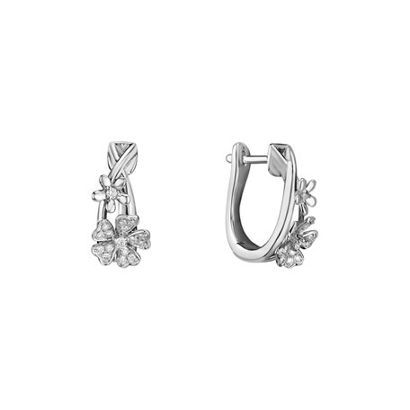 Diamond earrings Floral Beauty