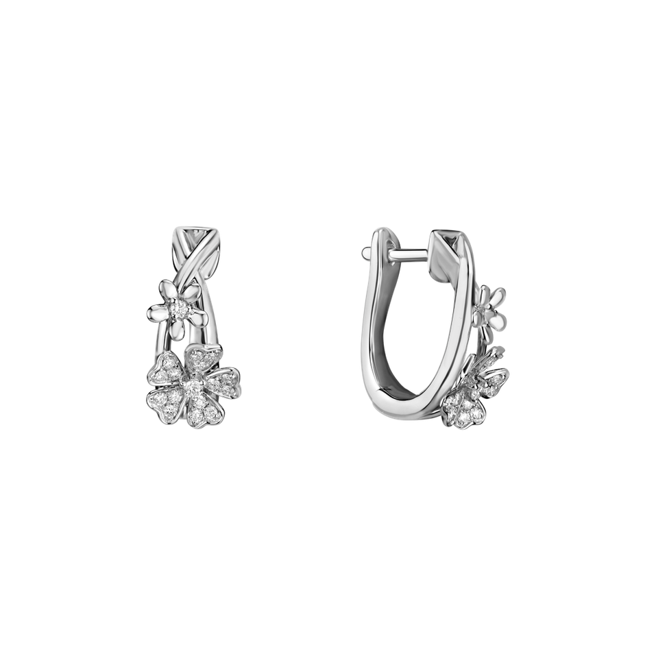 Diamond earrings Floral Beauty